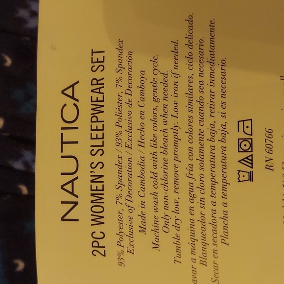 Nautical fleece sleepwear pajamas set medium - Picture 3 of 3